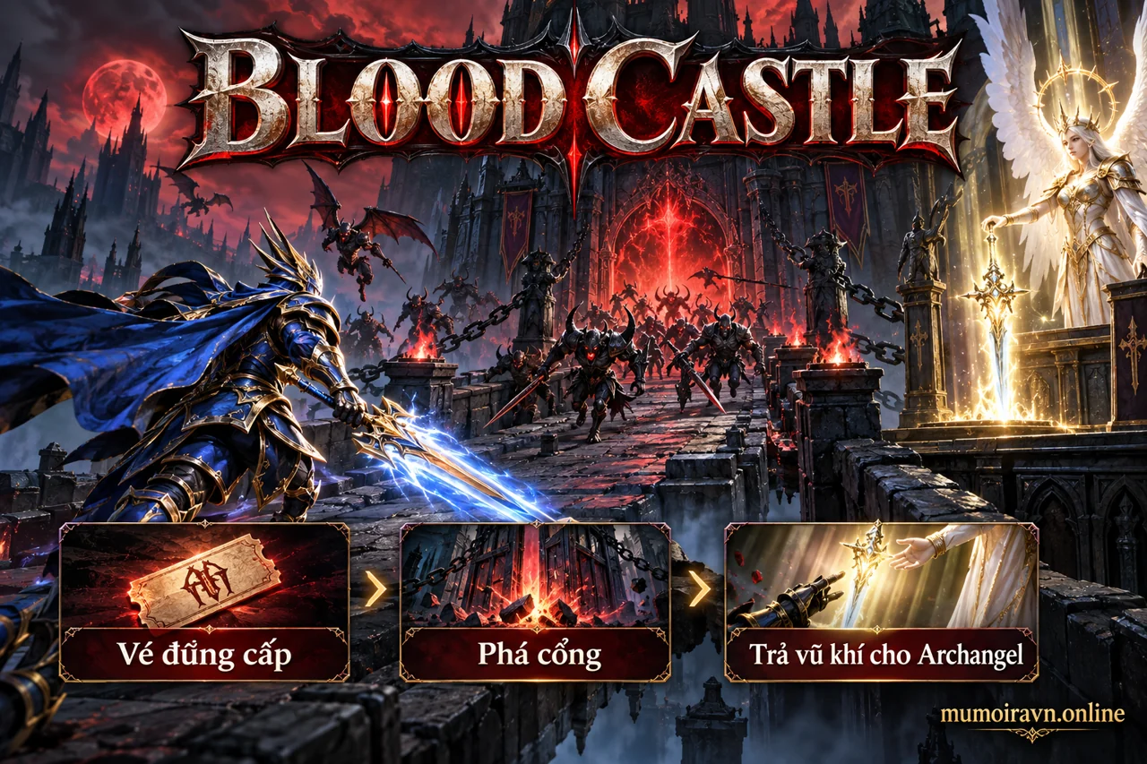 Minh họa Blood Castle MU: chuẩn bị vé và hoàn thành mục tiêu