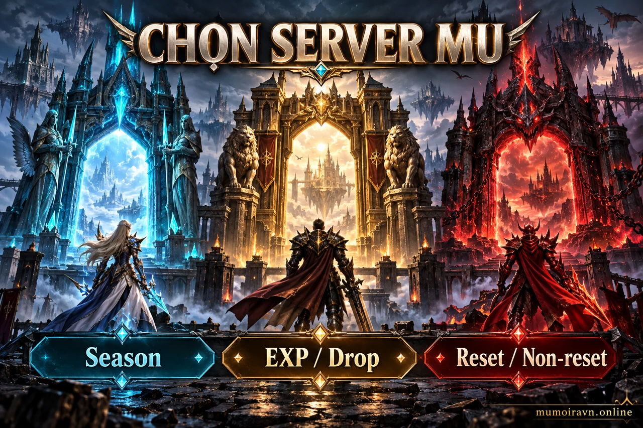 Minh họa Cách chọn server MU phù hợp