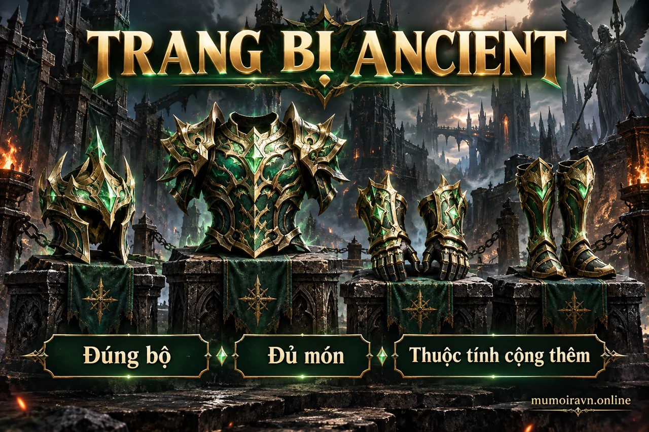 Minh họa Đồ Ancient MU: đọc set và bonus trước khi ghép bộ