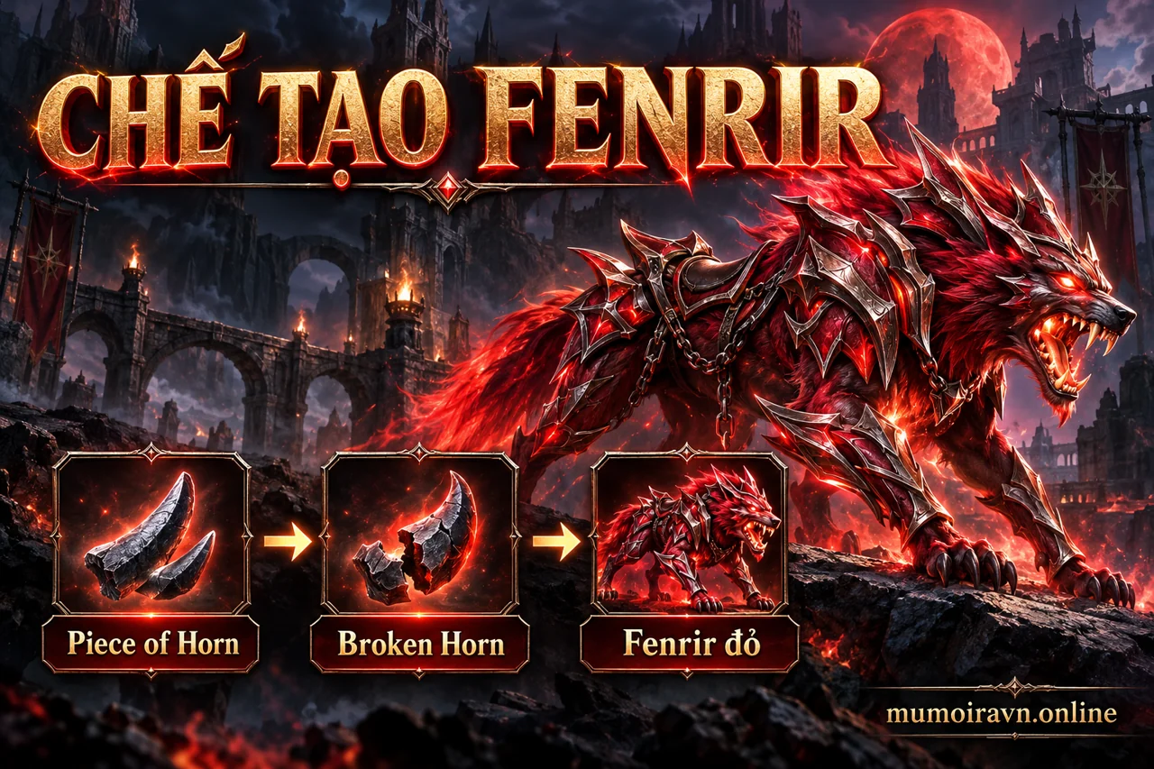 Minh họa Fenrir trong MU: hướng dẫn chuẩn bị thú cưỡi